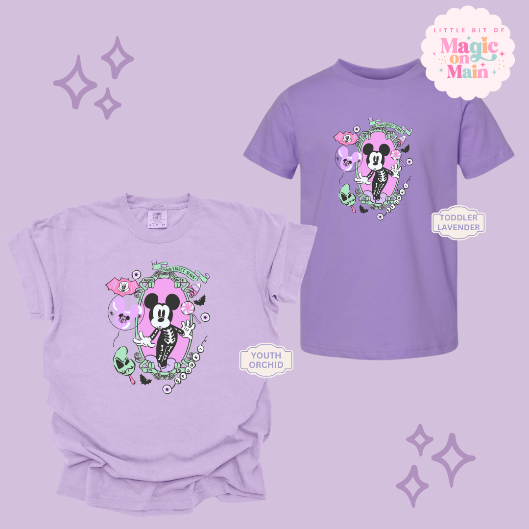 PRINTED NEON HALLOWEEN MICKEY - YOUTH/TODDLER