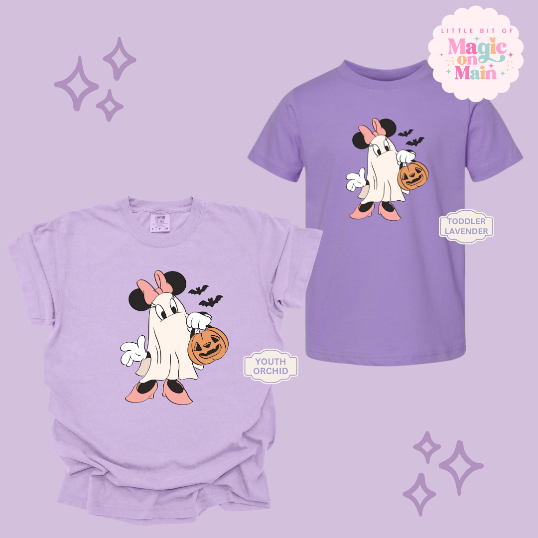 PRINTED GHOST MINNIE - YOUTH/TODDLER