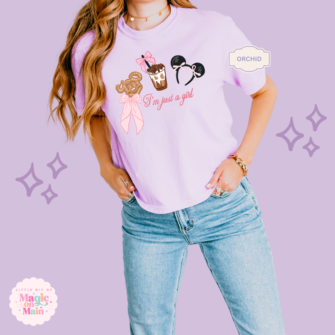 PRINTED PARK GIRLIE JUST A GIRL - WOMENS BOXY T-SHIRT