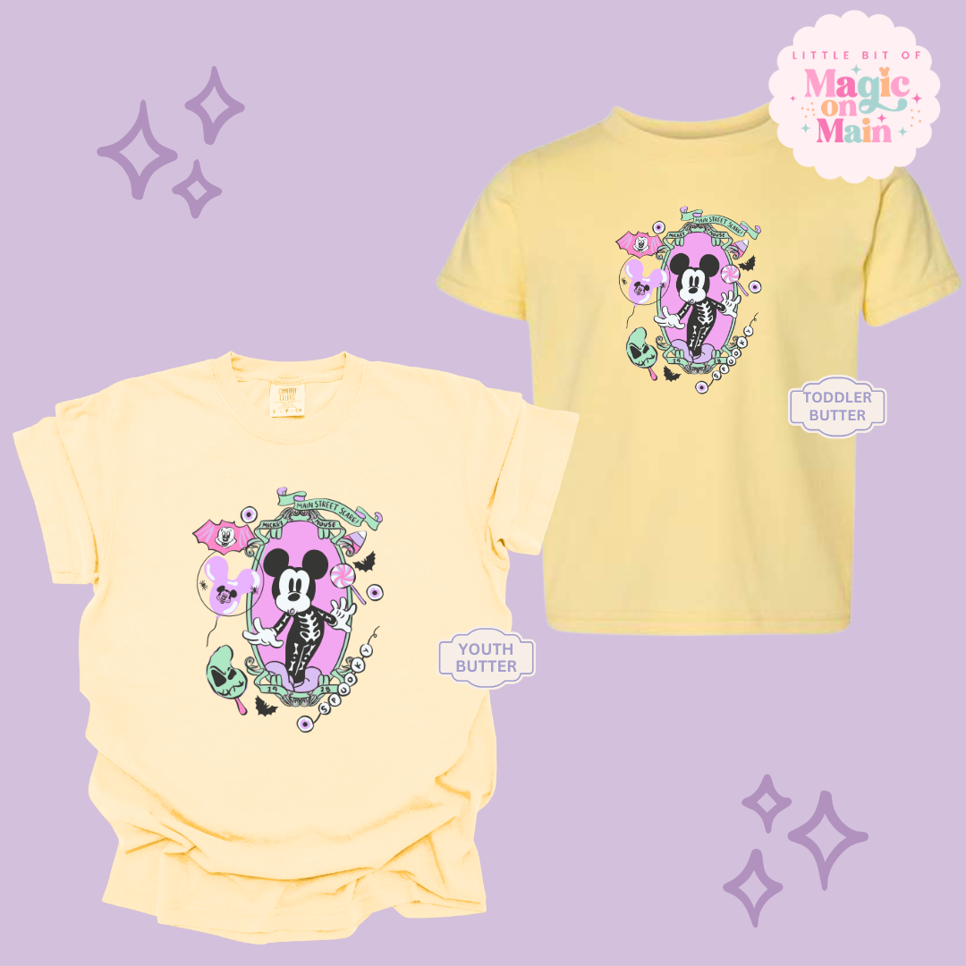 PRINTED NEON HALLOWEEN MICKEY - YOUTH/TODDLER