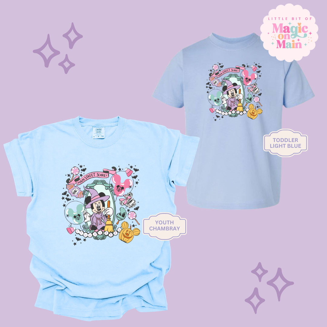 PRINTED NEON HALLOWEEN MINNIE - YOUTH/TODDLER