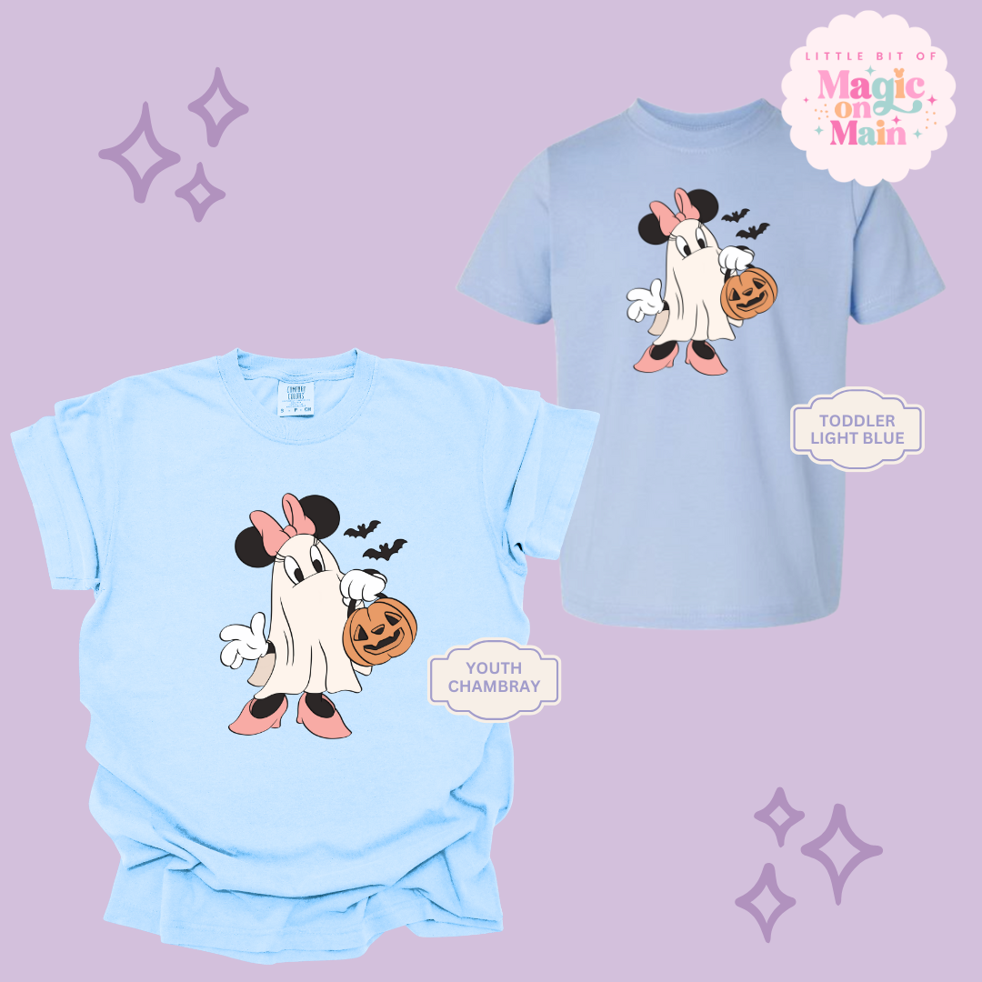 PRINTED GHOST MINNIE - YOUTH/TODDLER