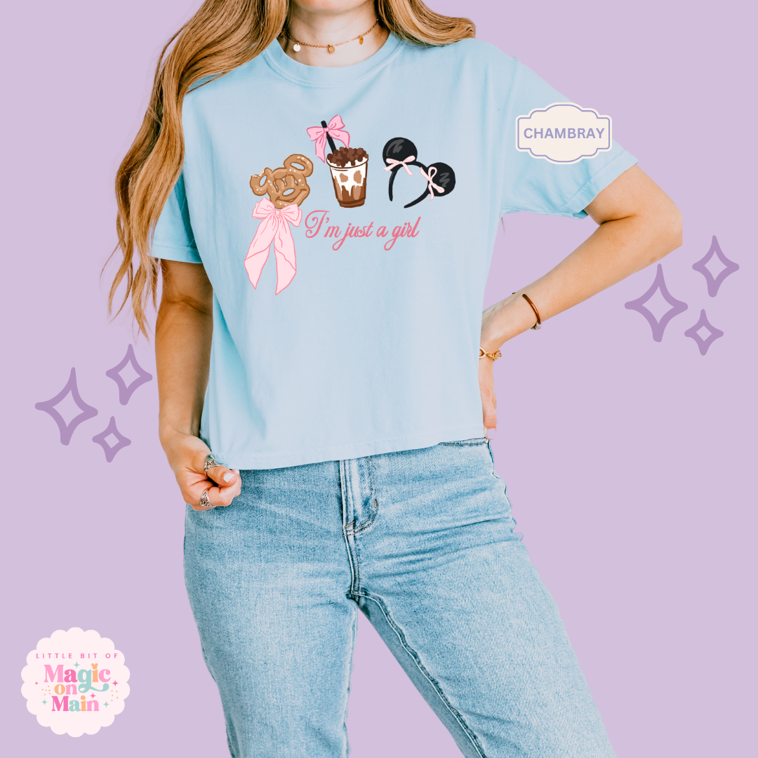 PRINTED PARK GIRLIE JUST A GIRL - WOMENS BOXY T-SHIRT