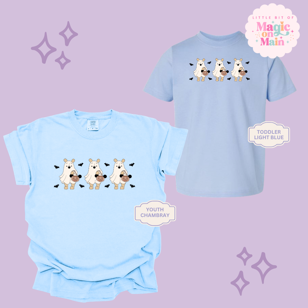PRINTED SPOOKY POOH BEAR - YOUTH/TODDLER