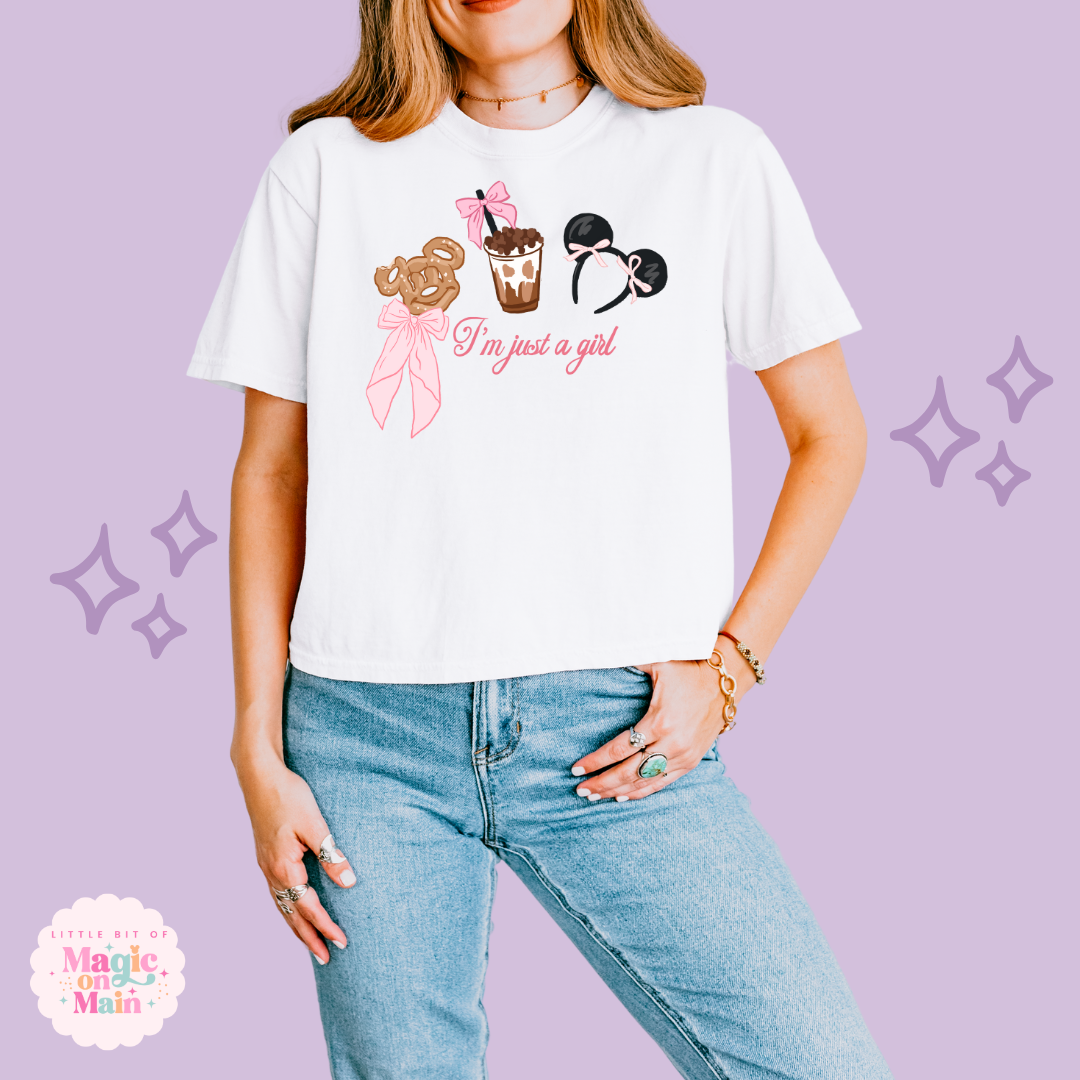 PRINTED PARK GIRLIE JUST A GIRL - WOMENS BOXY T-SHIRT