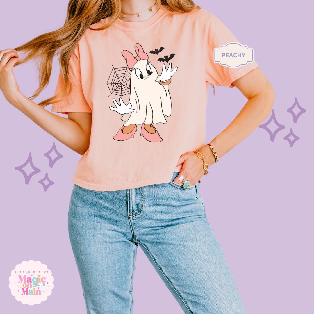 PRINTED GHOST DAISY - WOMENS BOXY T-SHIRT