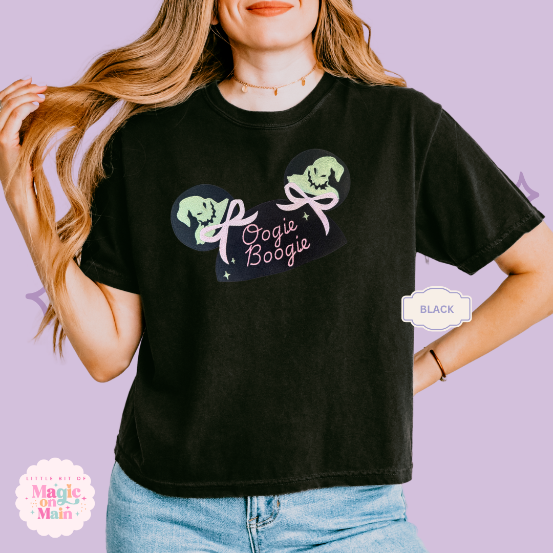 EMBROIDERED BOOGIE BASH - EXCLUSIVE TO MOM - WOMENS BOXY T-SHIRT