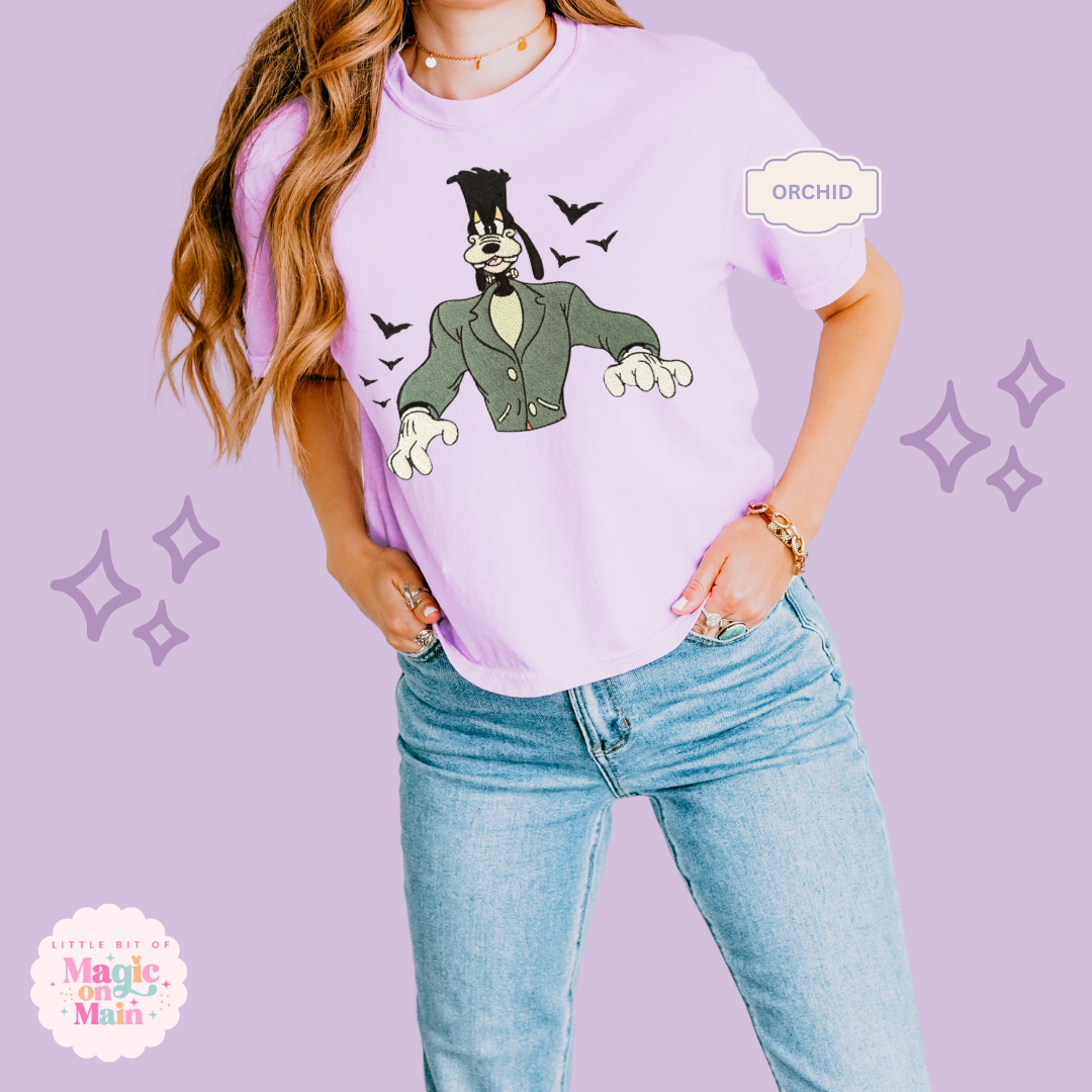 EMBROIDERED SPOOKY GOOFY - EXCLUSIVE TO MoM - WOMENS BOXY T-SHIRT
