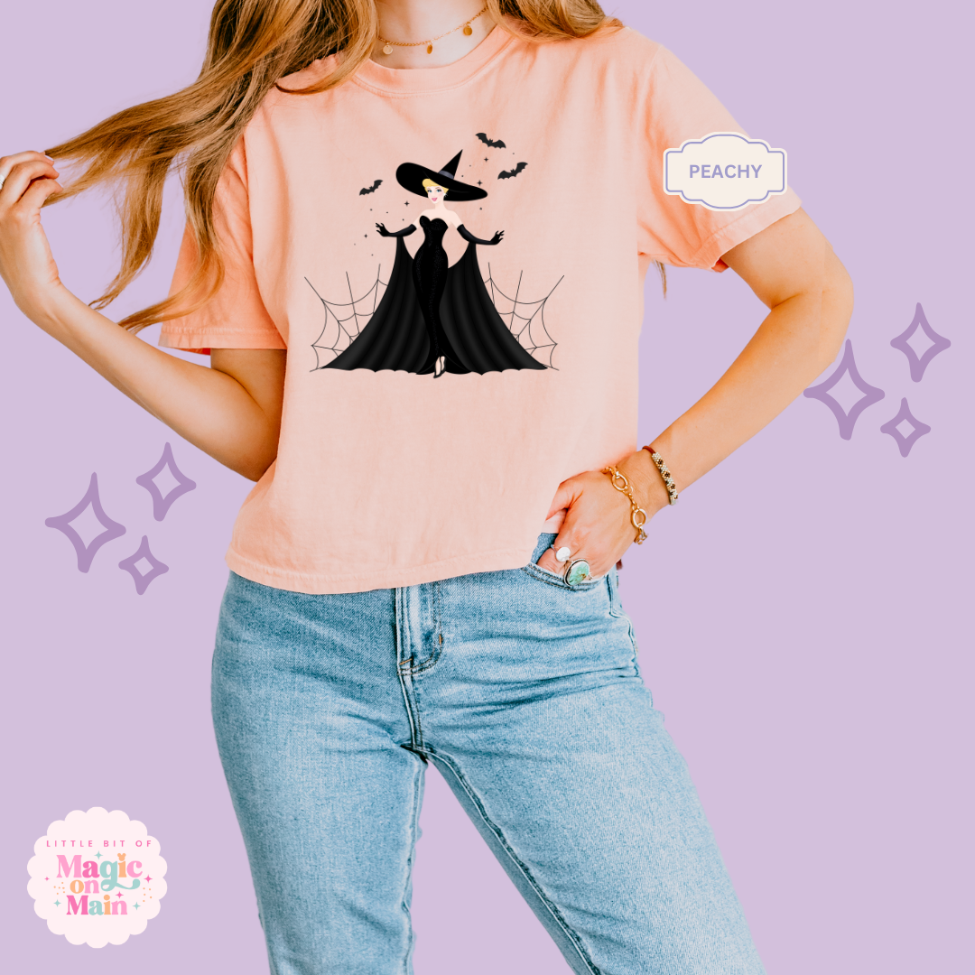 PRINTED SPOOKY CINDY - WOMENS BOXY T-SHIRT