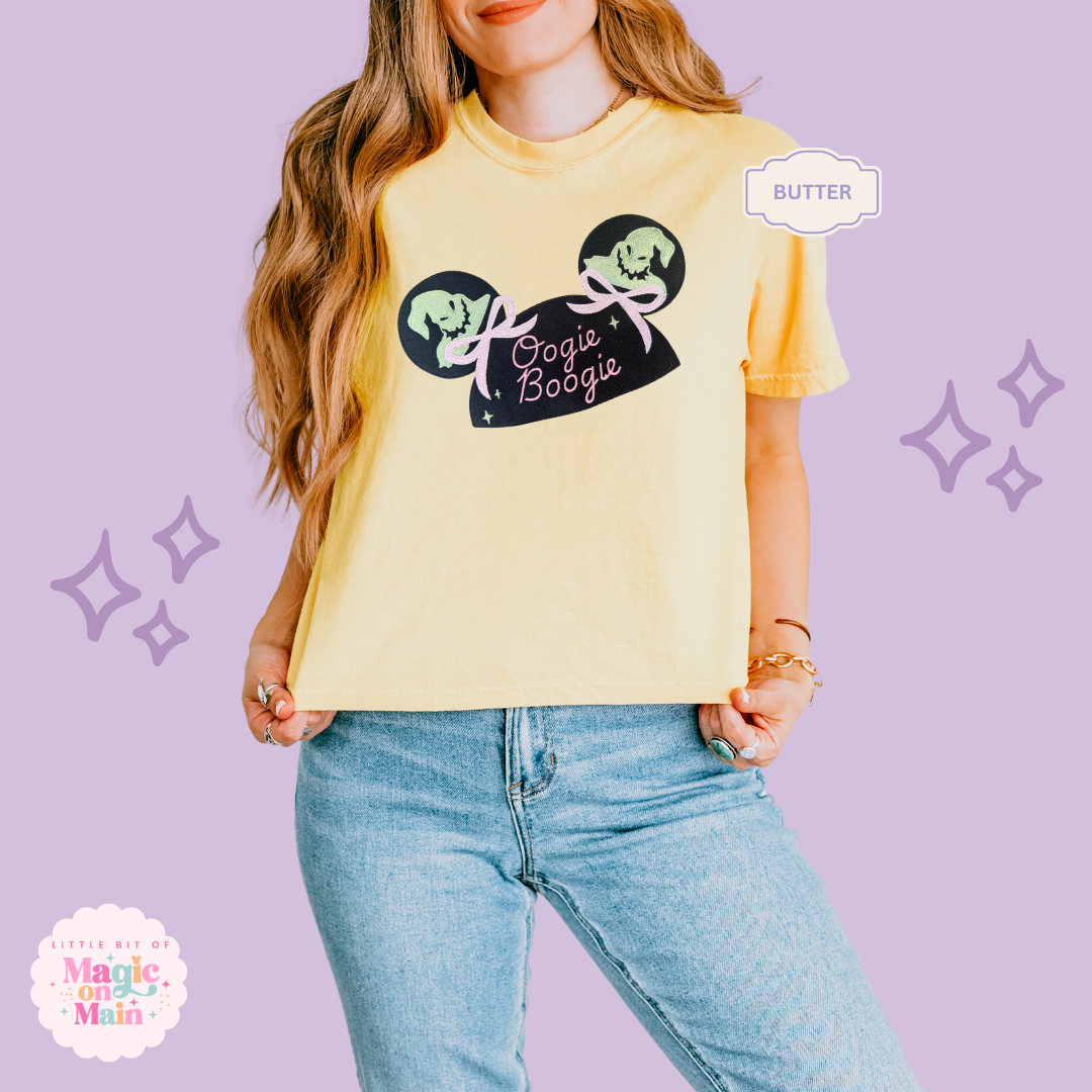 EMBROIDERED BOOGIE BASH - EXCLUSIVE TO MOM - WOMENS BOXY T-SHIRT