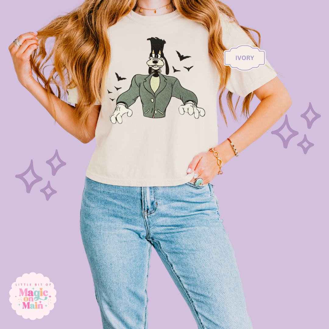 EMBROIDERED SPOOKY GOOFY - EXCLUSIVE TO MoM - WOMENS BOXY T-SHIRT