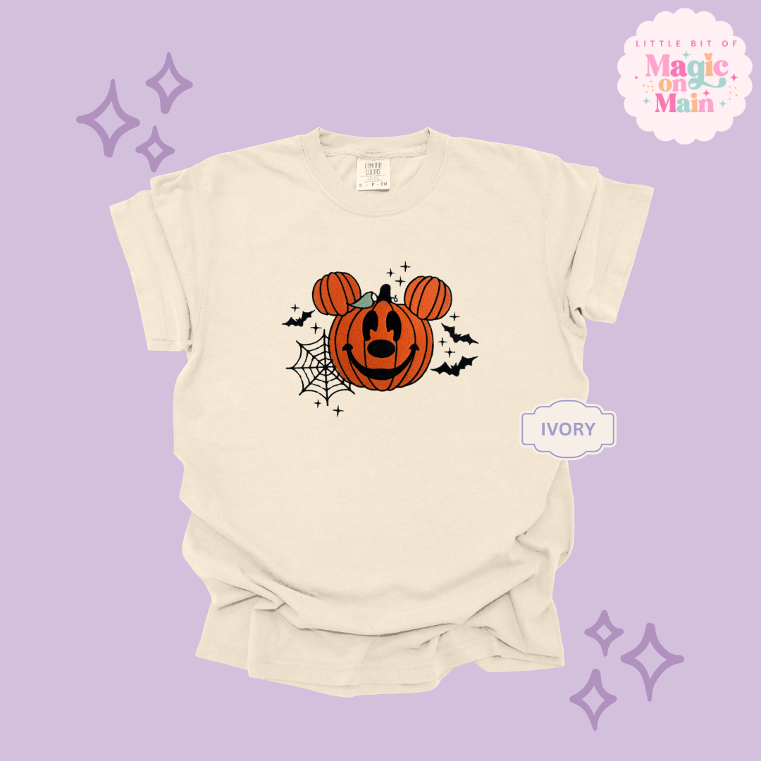 EMBROIDERED ORANGE PUMPKIN - EXCLUSIVE TO MoM - ADULT T-SHIRT