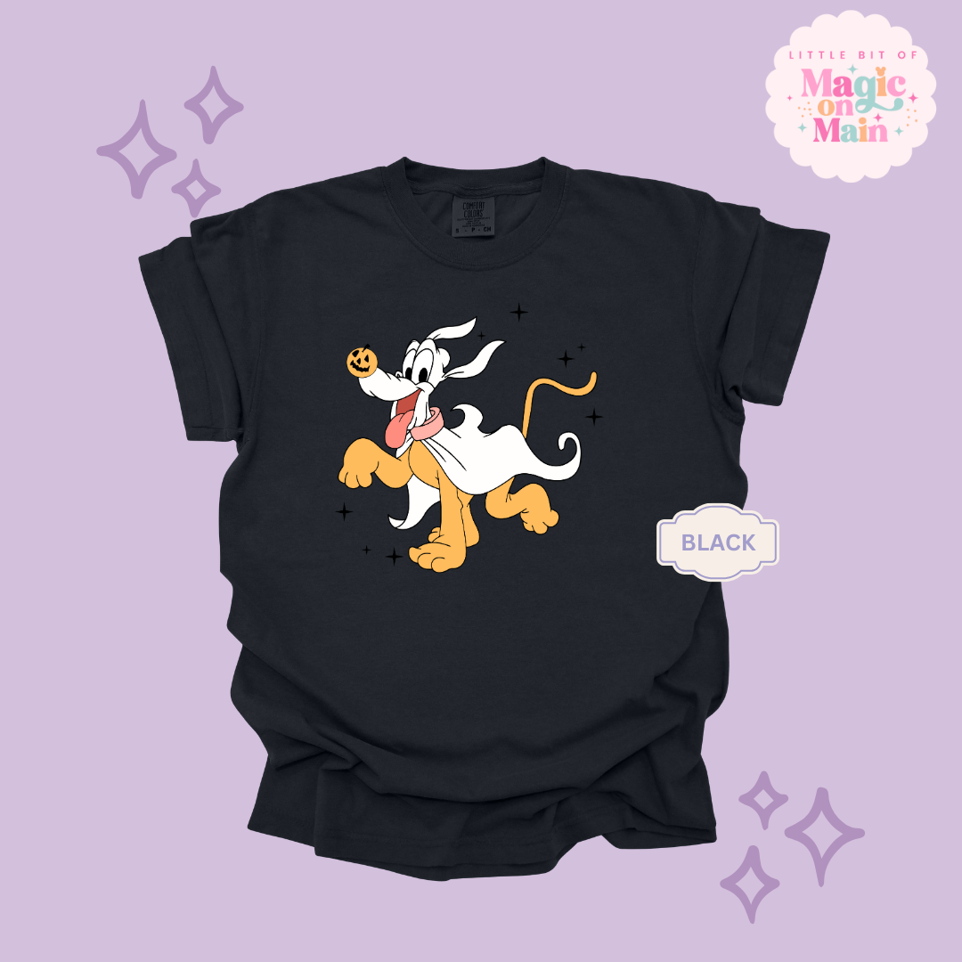 PRINTED HALLOWEEN PLUTO - ADULT T-SHIRT