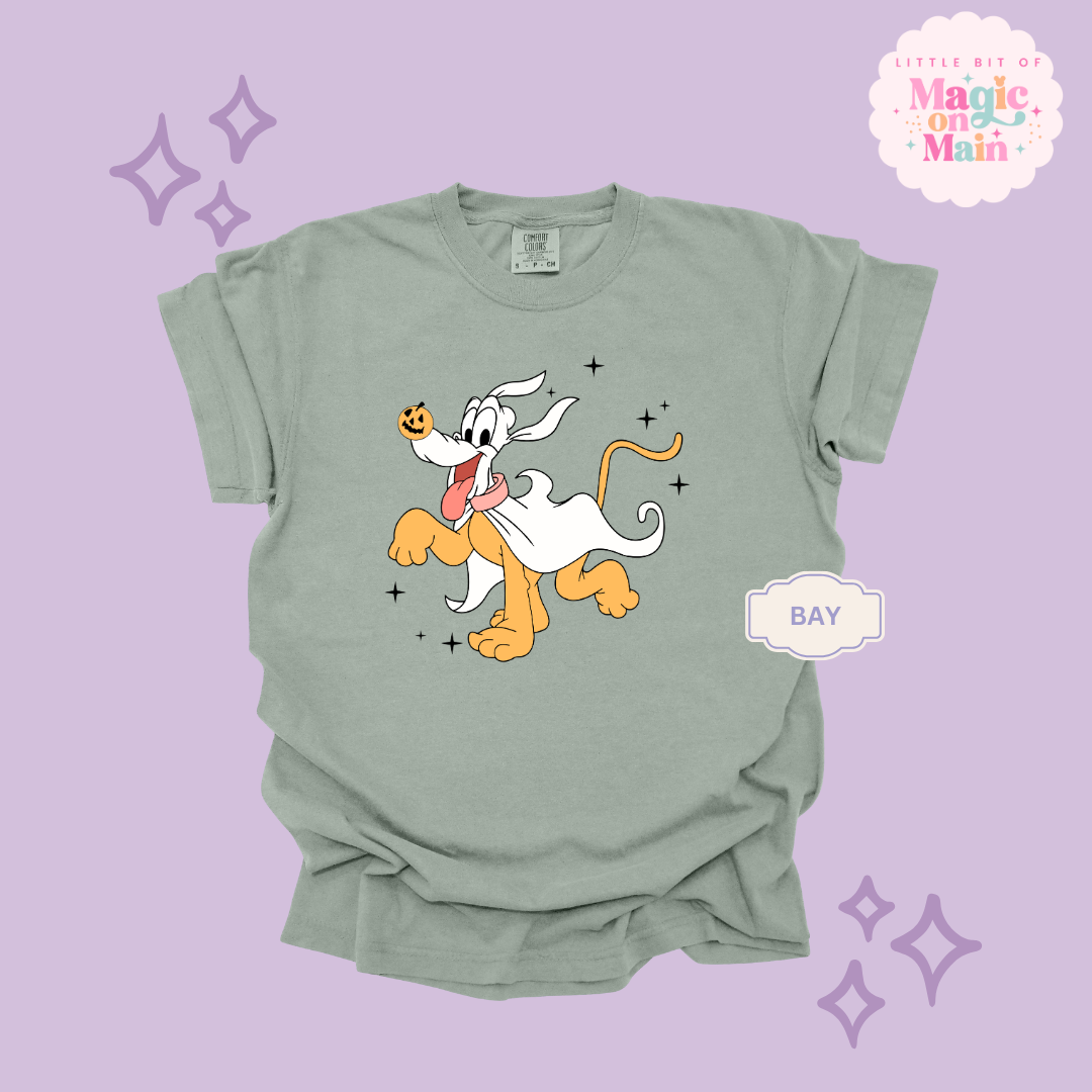 PRINTED HALLOWEEN PLUTO - ADULT T-SHIRT