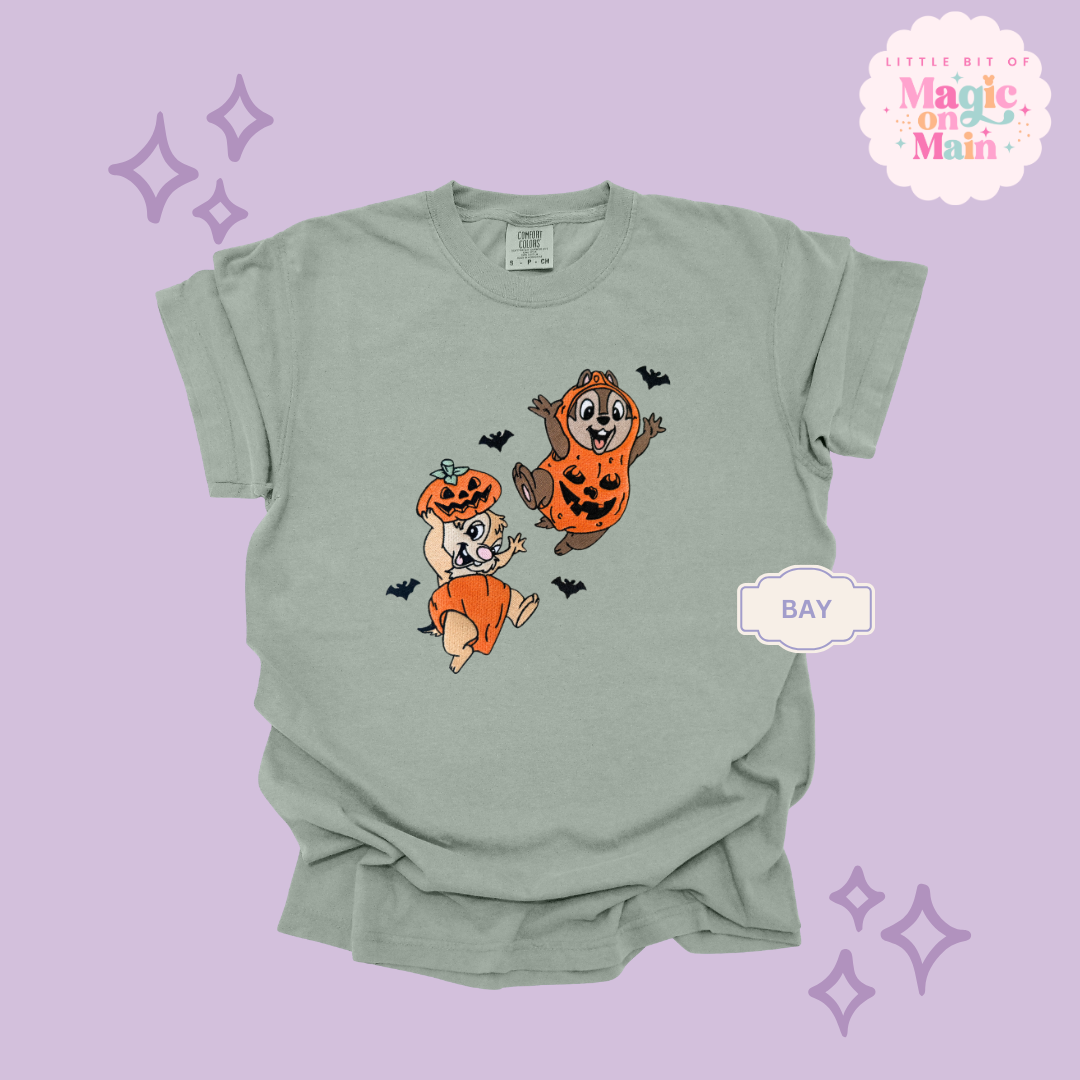 EMBROIDERED CHIPMUNKS - ADULT T-SHIRT