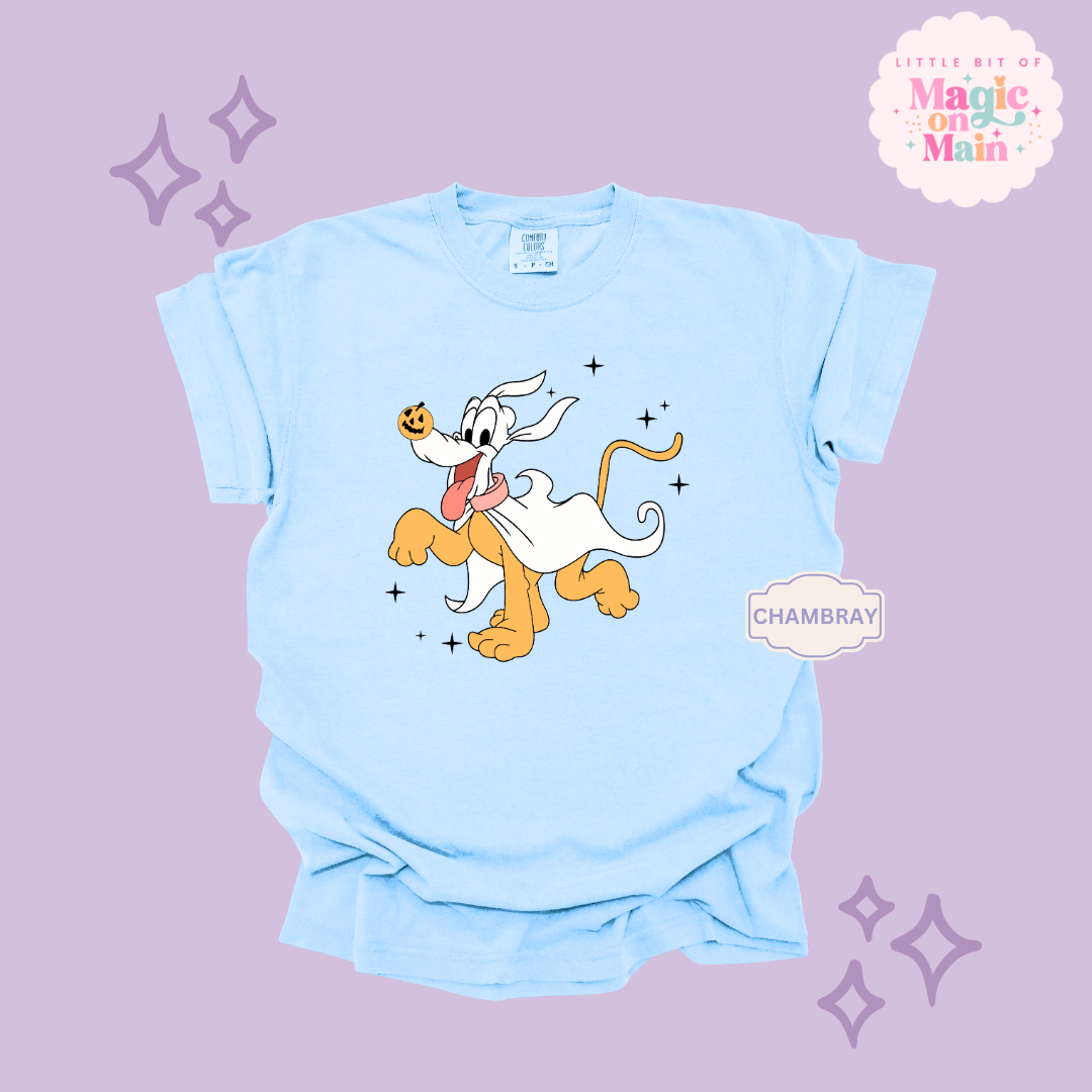 PRINTED HALLOWEEN PLUTO - ADULT T-SHIRT