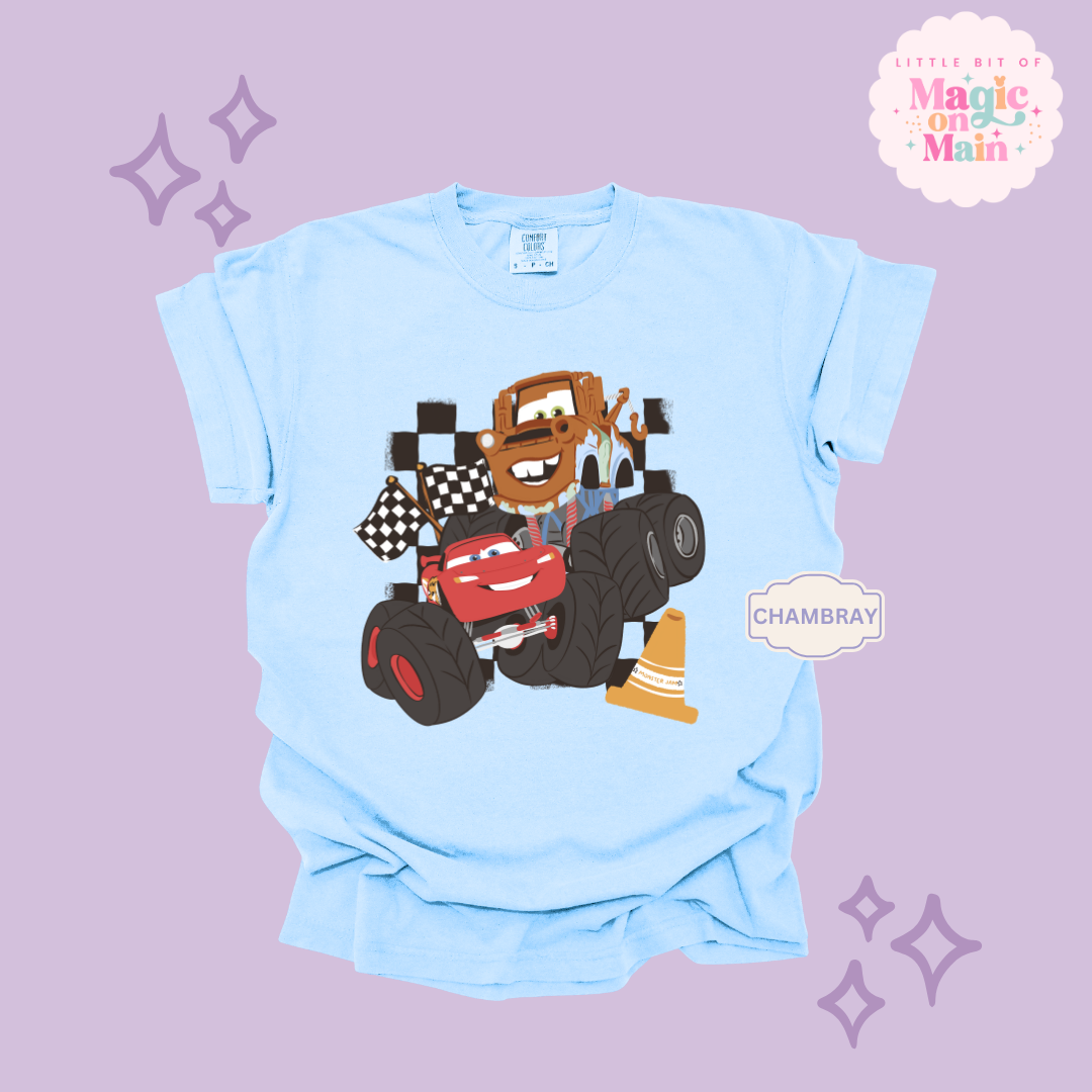 PRINTED CAR FRIENDS - ADULT T-SHIRT