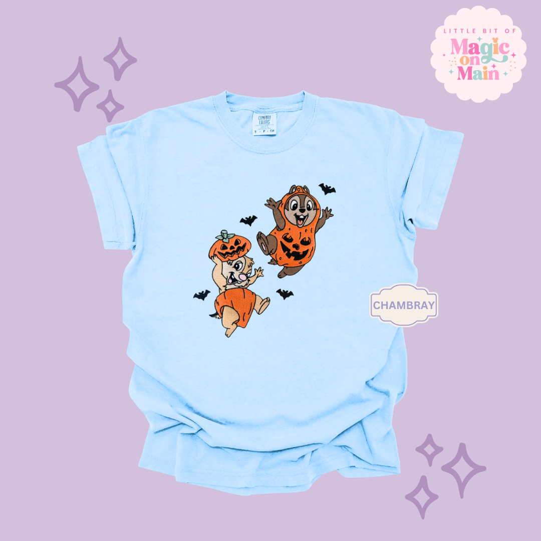 EMBROIDERED CHIPMUNKS - ADULT T-SHIRT