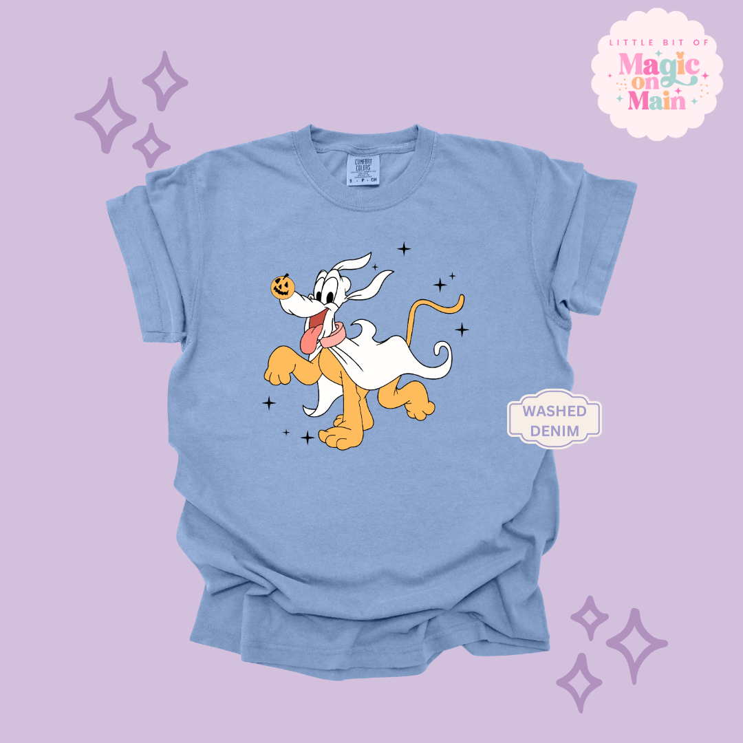PRINTED HALLOWEEN PLUTO - ADULT T-SHIRT