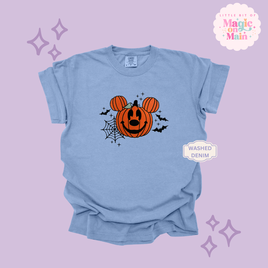 EMBROIDERED ORANGE PUMPKIN - EXCLUSIVE TO MoM - ADULT T-SHIRT