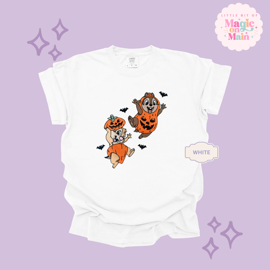 EMBROIDERED CHIPMUNKS - ADULT T-SHIRT