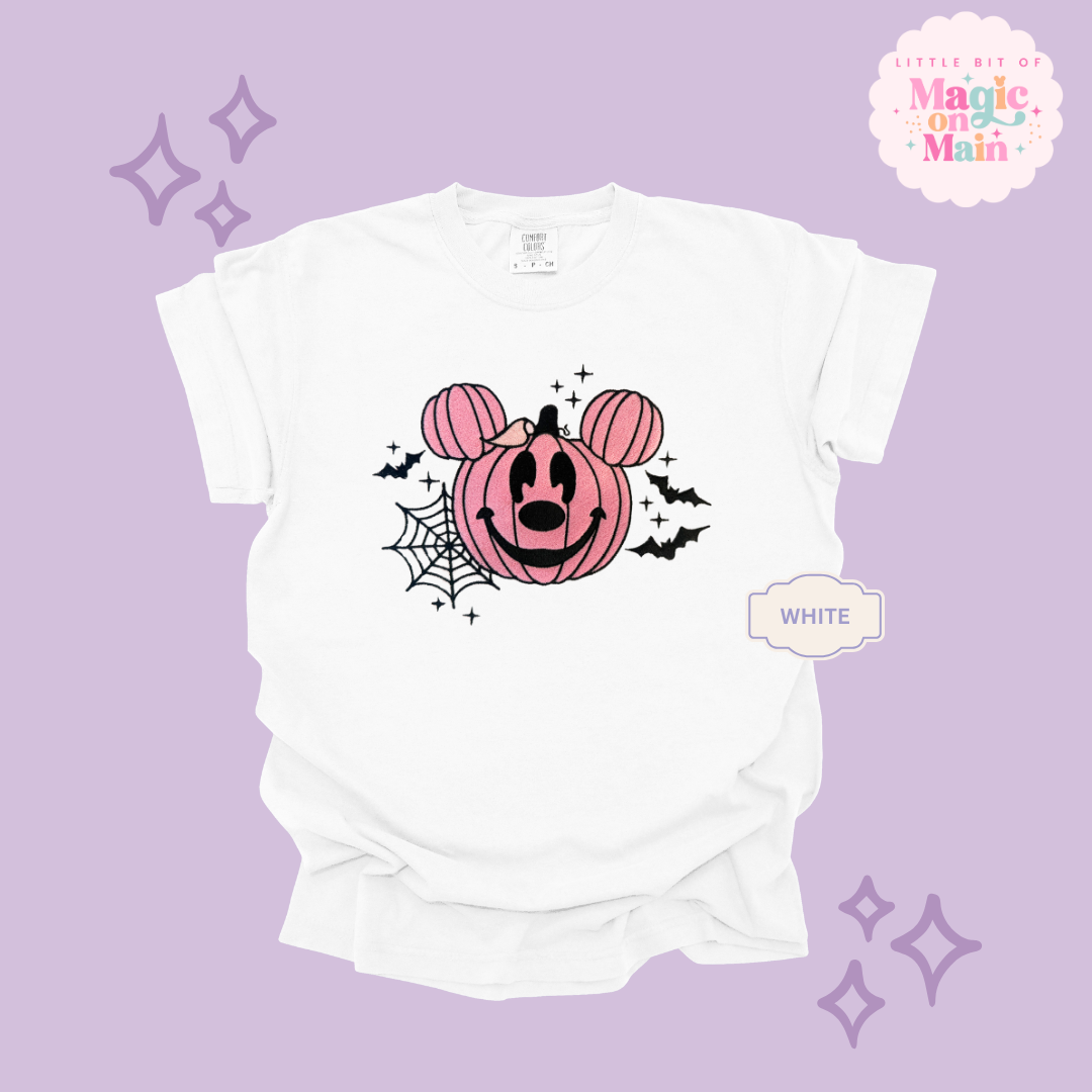 EMBROIDERED PINK PUMPKIN - EXCLUSIVE TO MoM - ADULT T-SHIRT