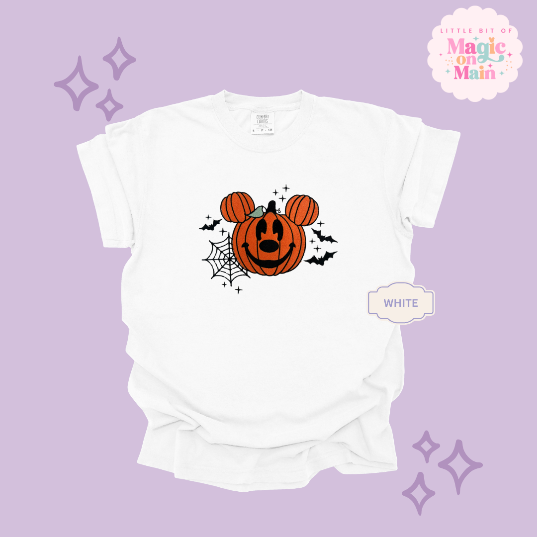 EMBROIDERED ORANGE PUMPKIN - EXCLUSIVE TO MoM - ADULT T-SHIRT