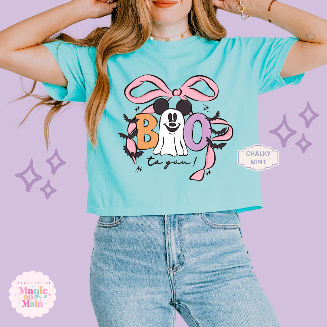 PRINTED BOO TO YOU - WOMENS BOXY T-SHIRT