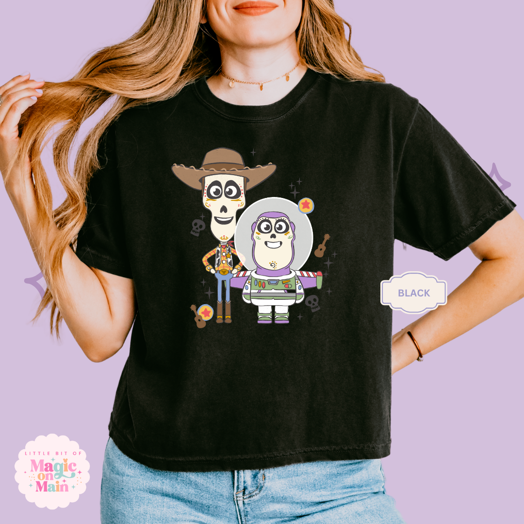 PRINTED DIA DE LOS MUERTOS - WOMENS BOXY T-SHIRT