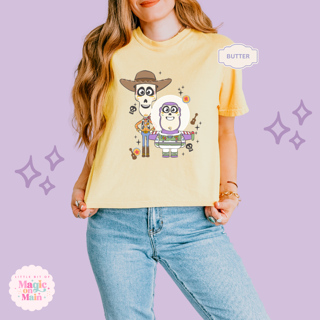 PRINTED DIA DE LOS MUERTOS - WOMENS BOXY T-SHIRT