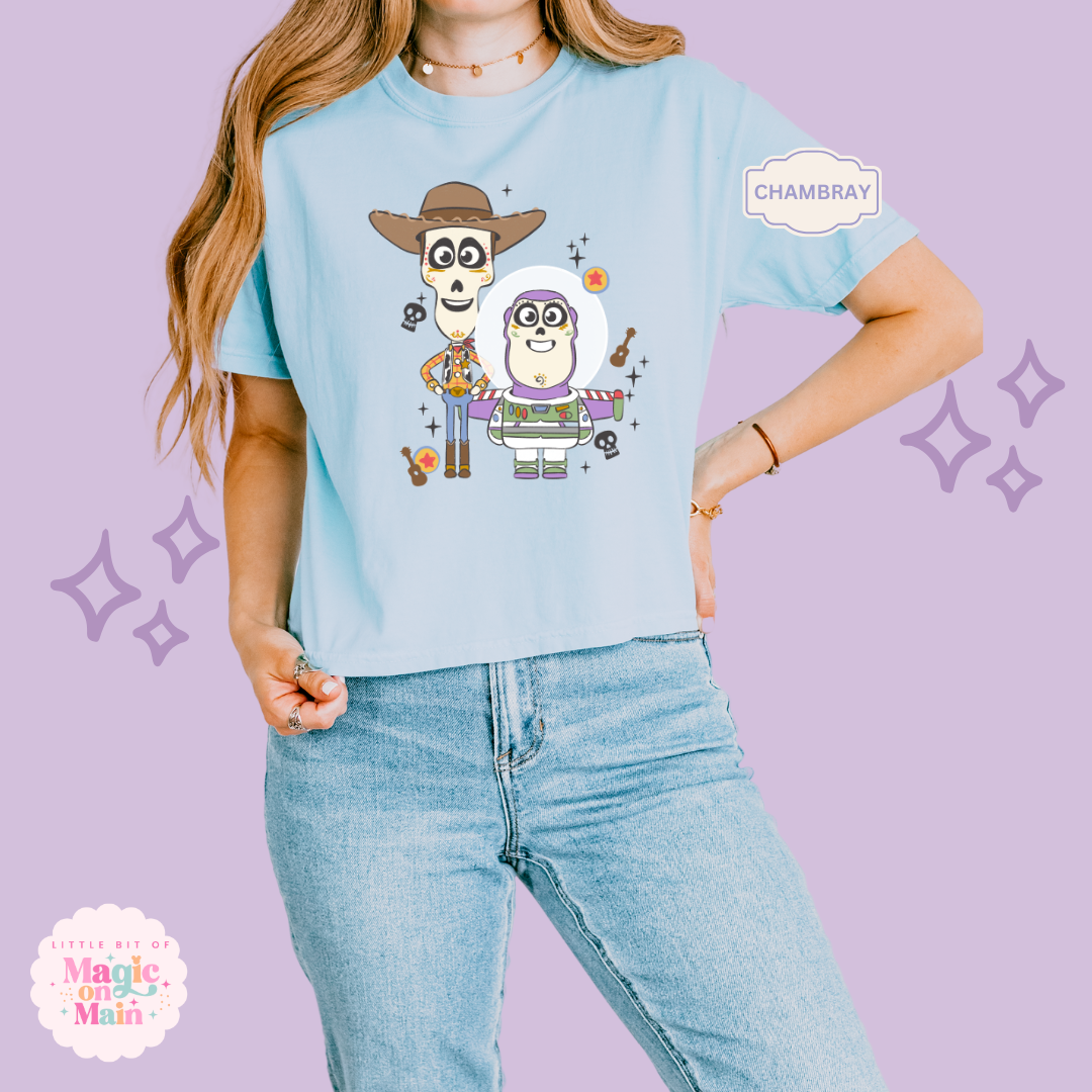 PRINTED DIA DE LOS MUERTOS - WOMENS BOXY T-SHIRT