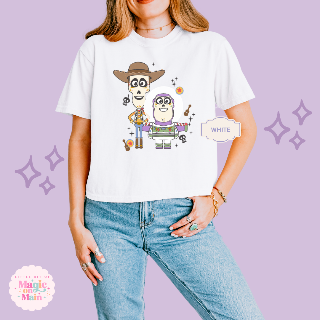 PRINTED DIA DE LOS MUERTOS - WOMENS BOXY T-SHIRT
