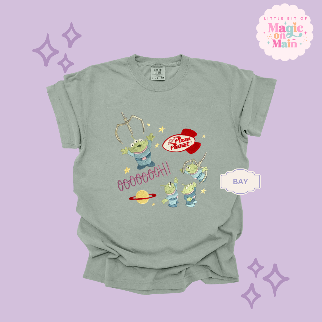 EMBROIDERED ALIENS - EXCLUSIVE TO MoM - ADULT T-SHIRT