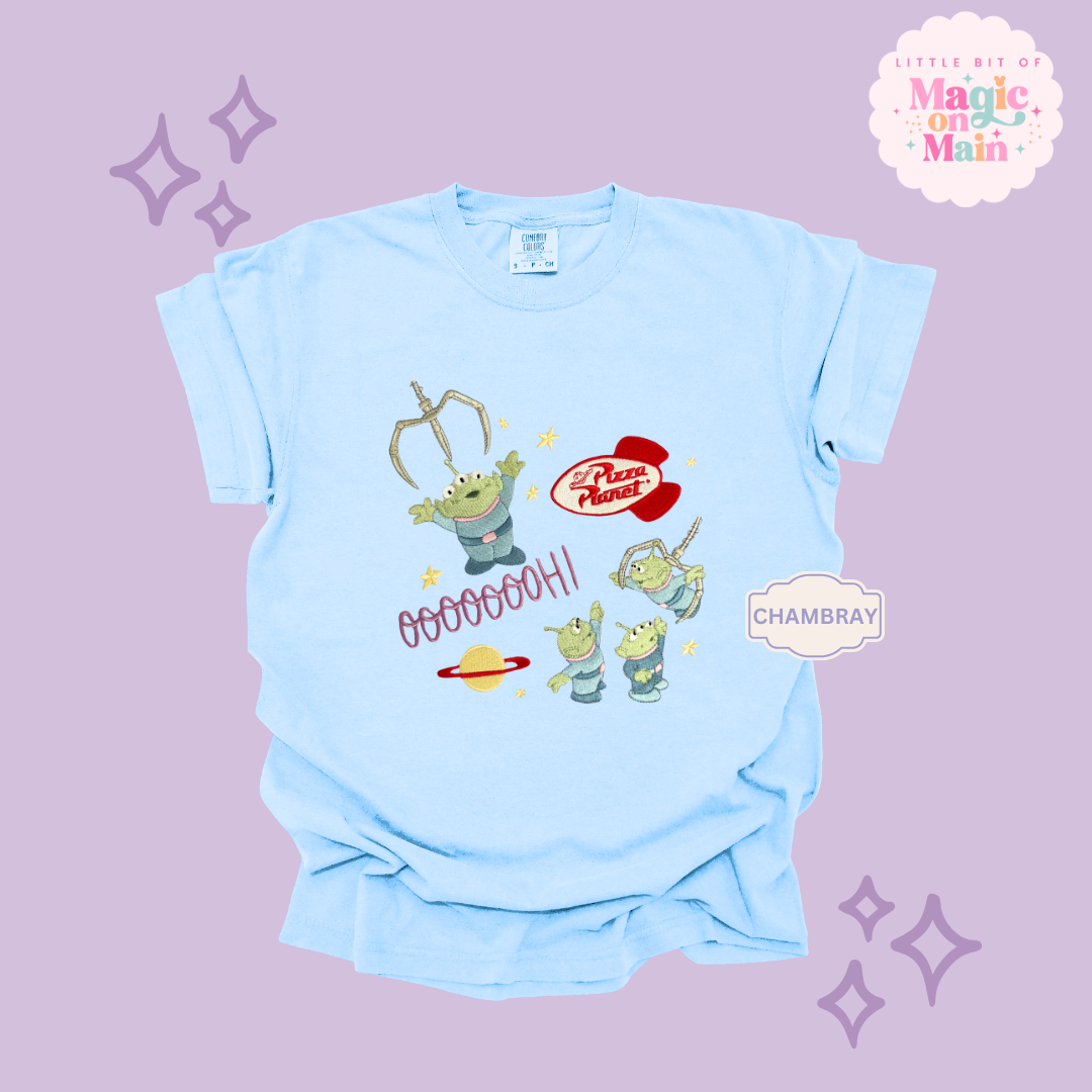 EMBROIDERED ALIENS - EXCLUSIVE TO MoM - ADULT T-SHIRT