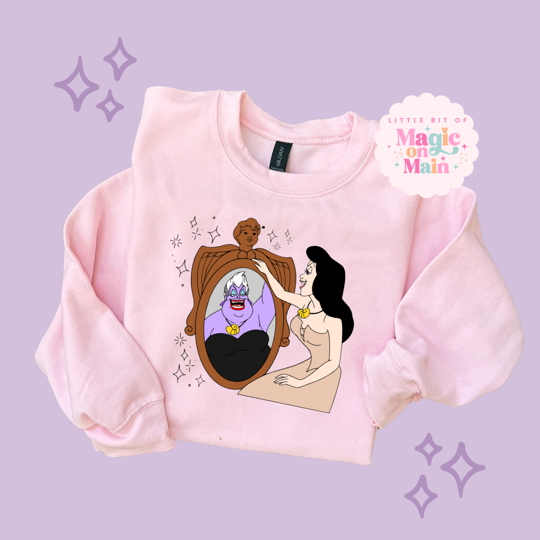 PRINTED VANESSA MIRROR WITH SPARKLE - ADULT SWEATSHIRT