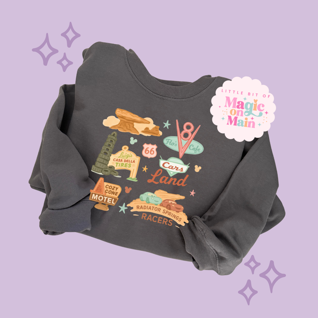 PRINTED CARS ELEMENTS - ADULT SWEATSHIRT