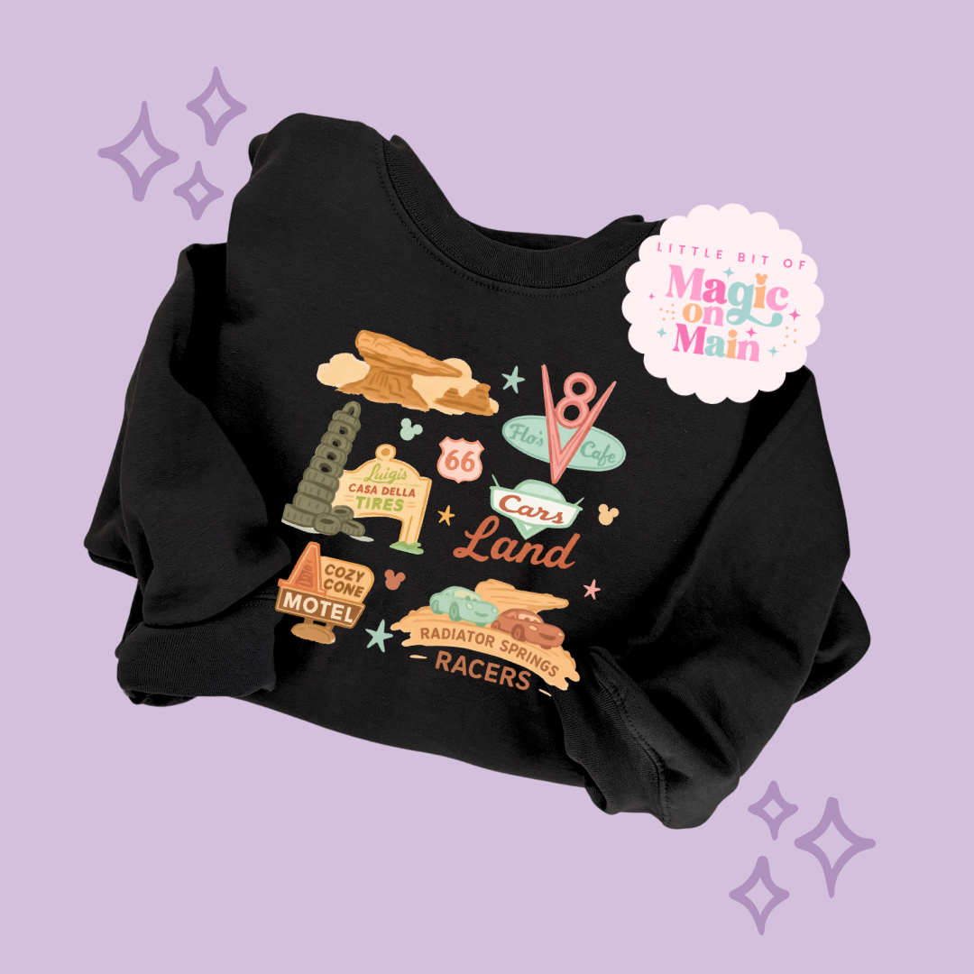 PRINTED CARS ELEMENTS - ADULT SWEATSHIRT