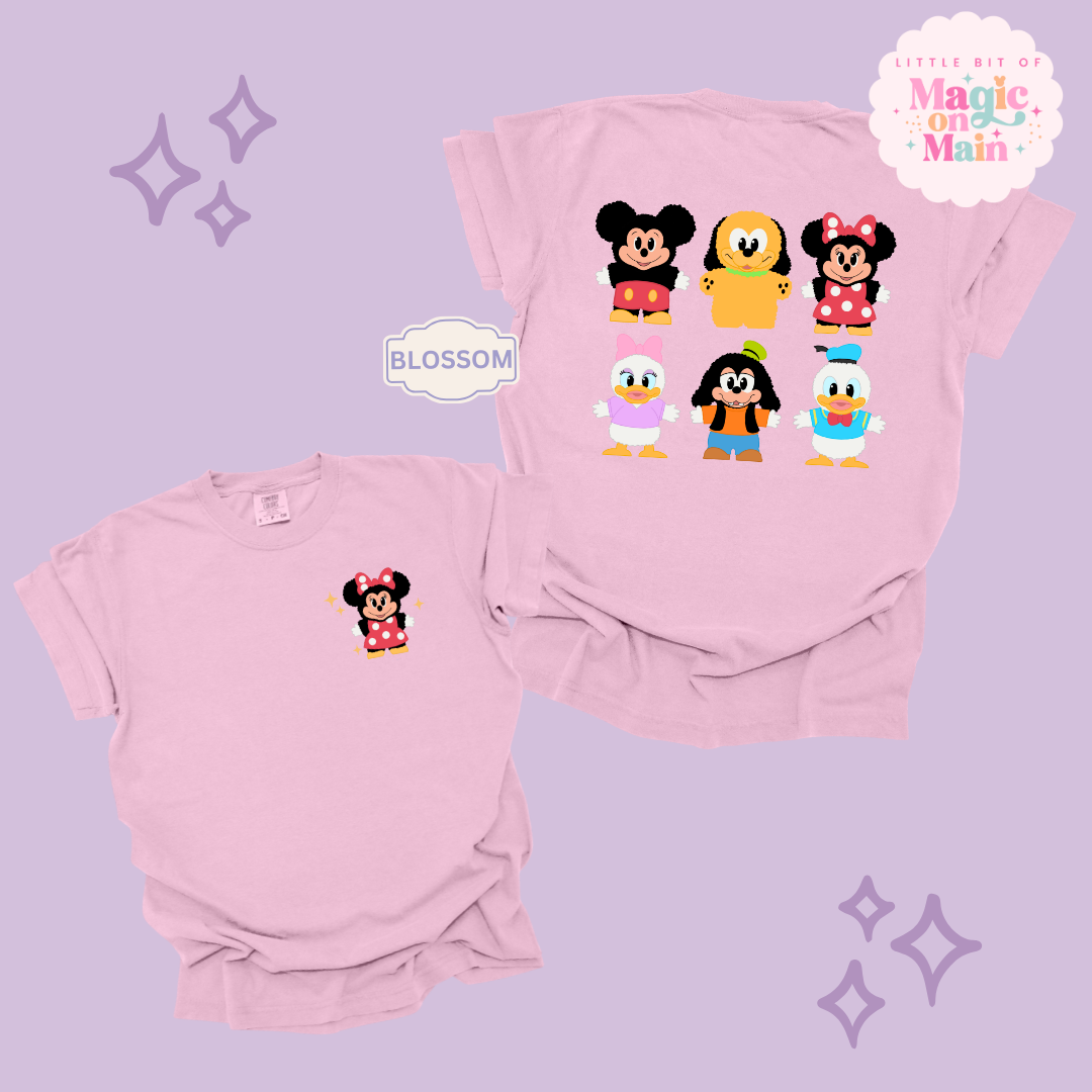 STUFFED CHARACTERS FRONT AND BACK PRINT - MINNIE - ADULT T-SHIRT