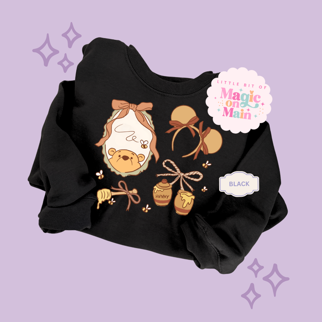 PRINTED WINNIE THE POOH COQUETTE - ADULT SWEATSHIRT