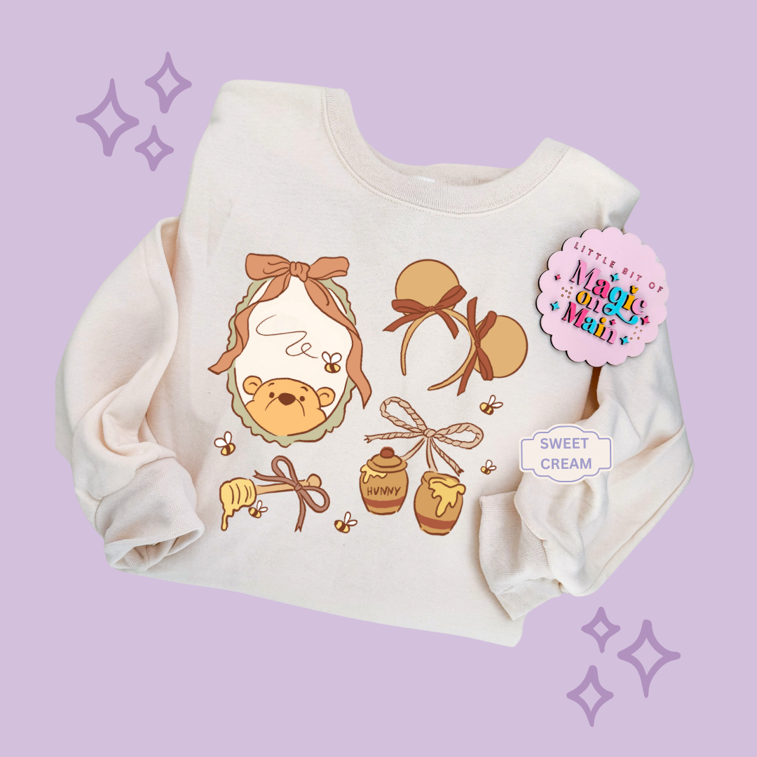 PRINTED WINNIE THE POOH COQUETTE - ADULT SWEATSHIRT