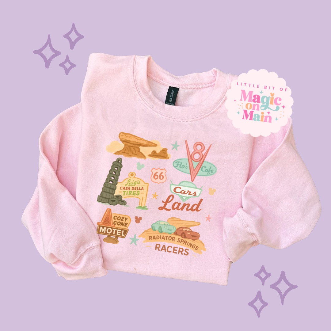 PRINTED CARS ELEMENTS - ADULT SWEATSHIRT