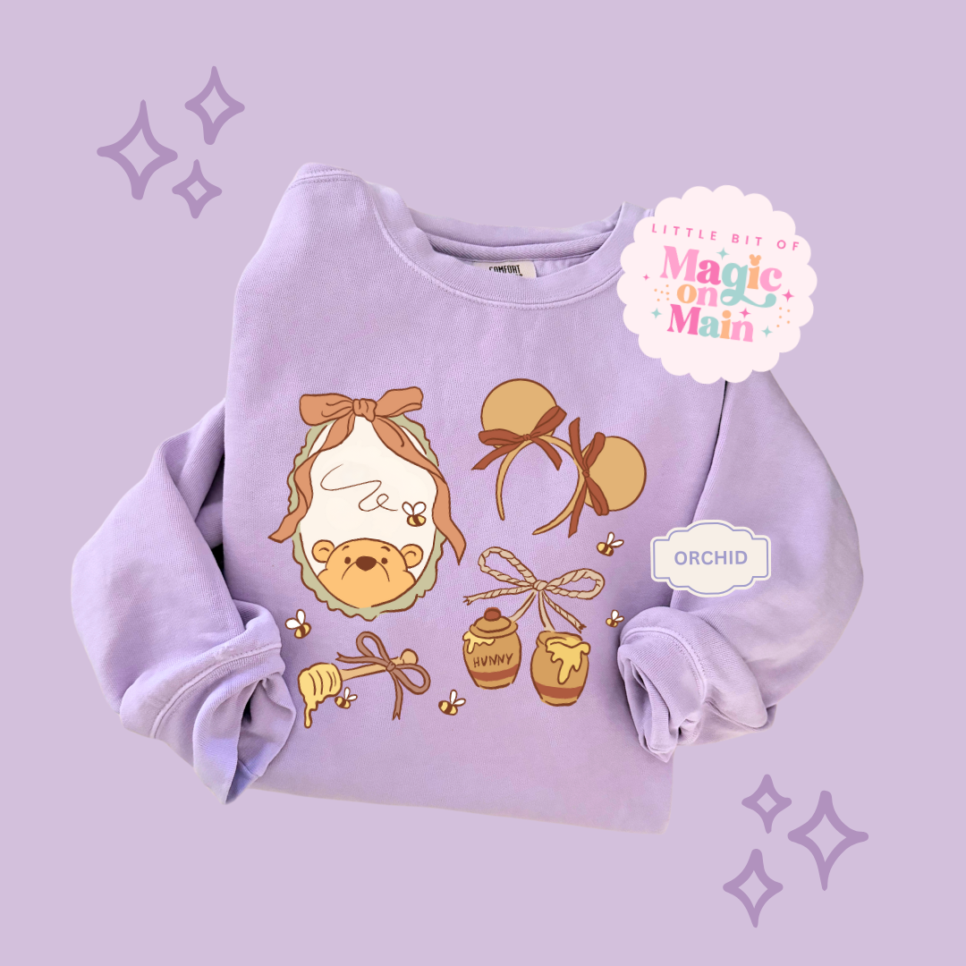 PRINTED WINNIE THE POOH COQUETTE - ADULT SWEATSHIRT