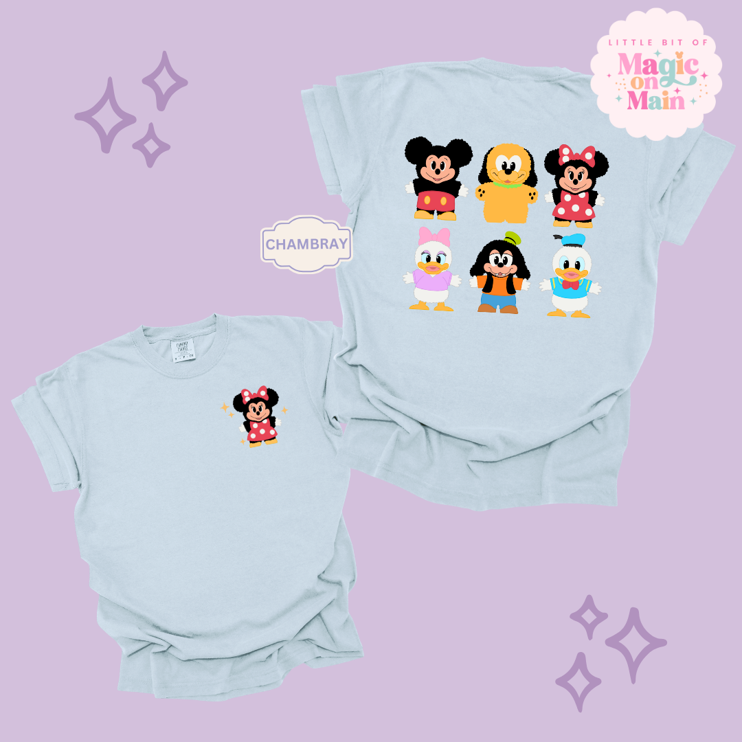 STUFFED CHARACTERS FRONT AND BACK PRINT - MINNIE - ADULT T-SHIRT