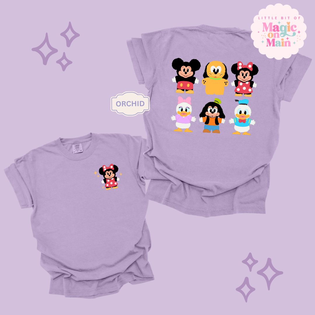 STUFFED CHARACTERS FRONT AND BACK PRINT - MINNIE - ADULT T-SHIRT