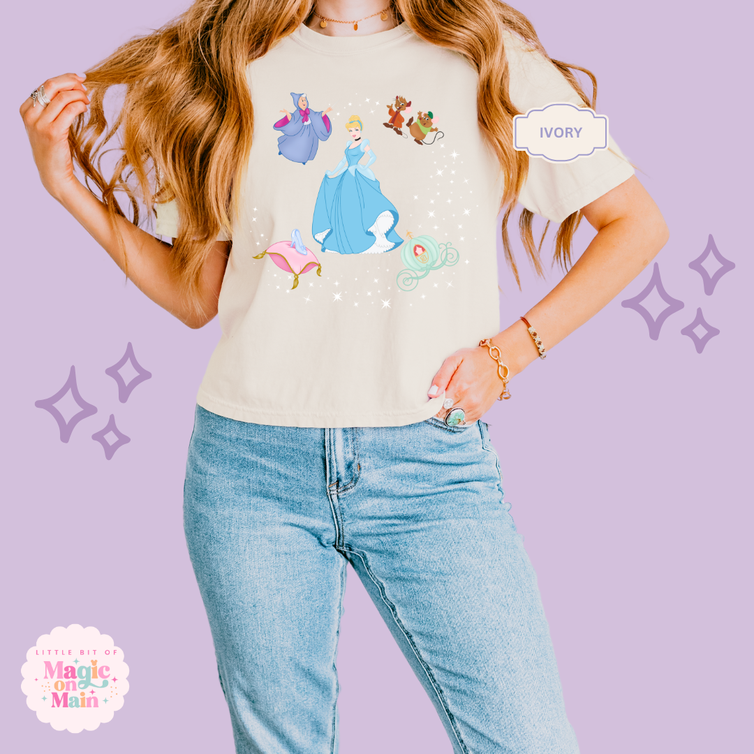 PRINTED CINDERELLA - EXCLUSIVE TO MoM - WOMENS BOXY T-SHIRT