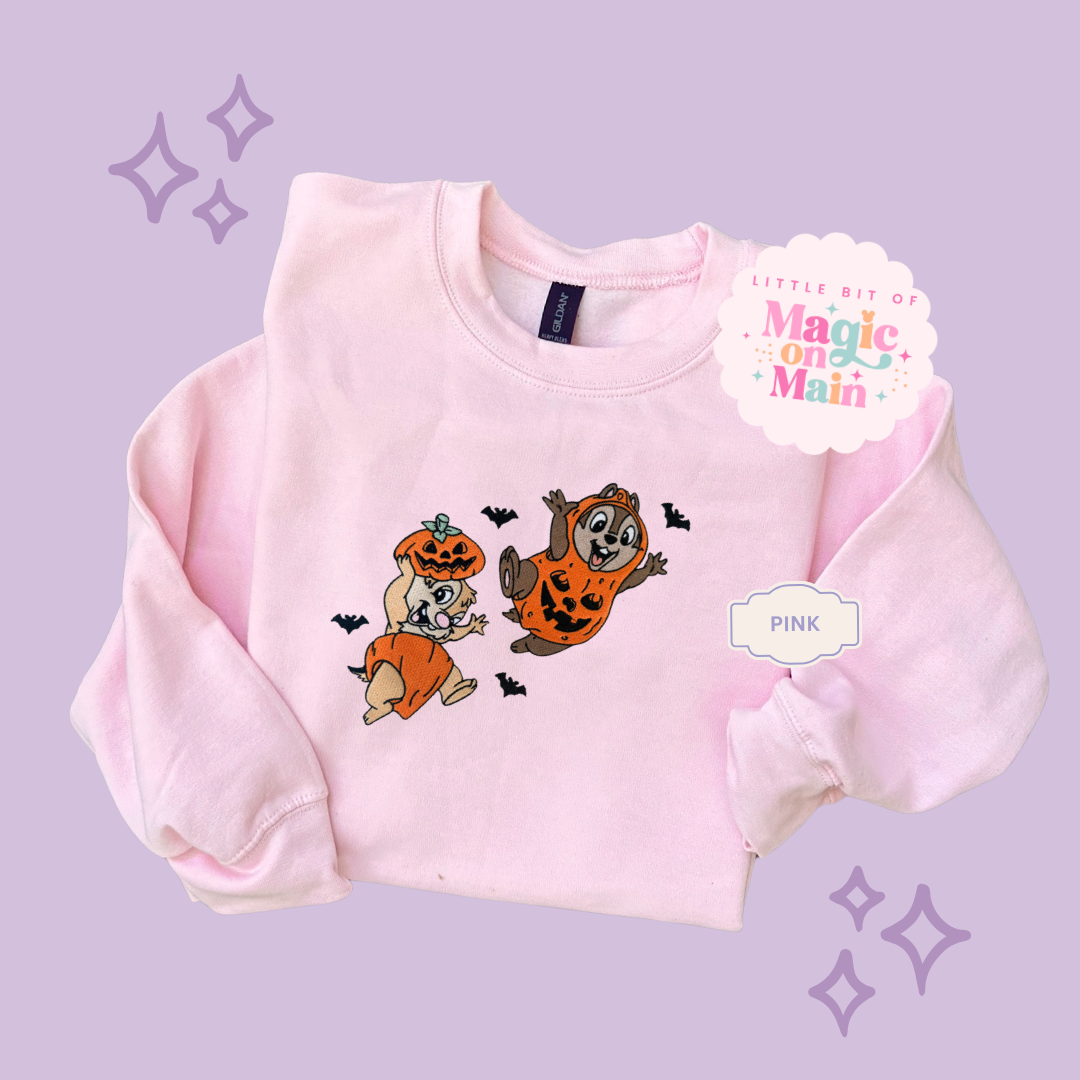 EMBROIDERED CHIPMUNKS - ADULT SWEATSHIRT