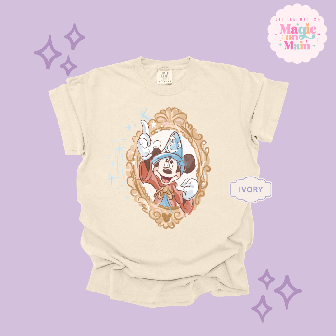 PRINTED SORCERER MICKEY - ADULT T-SHIRT