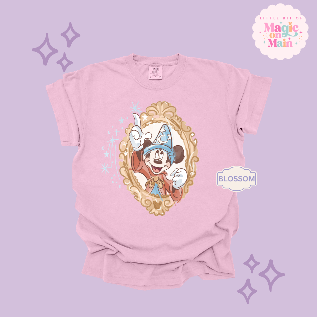 PRINTED SORCERER MICKEY - ADULT T-SHIRT