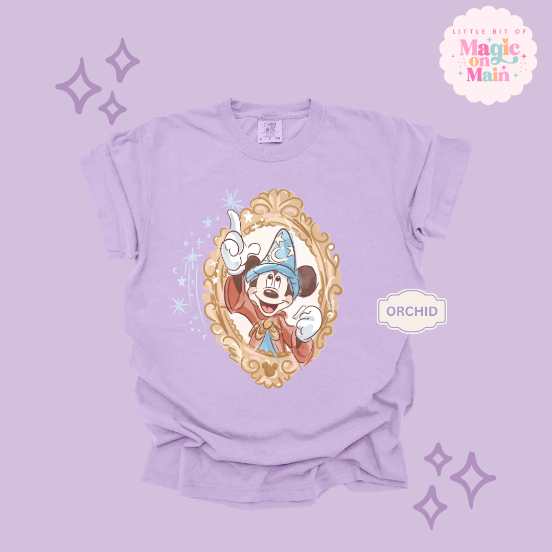 PRINTED SORCERER MICKEY - ADULT T-SHIRT