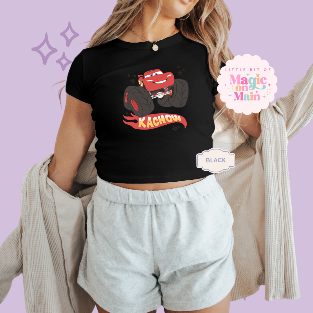 PRINTED KACHOW - WOMENS CROPPED RIBBED BABY TEE